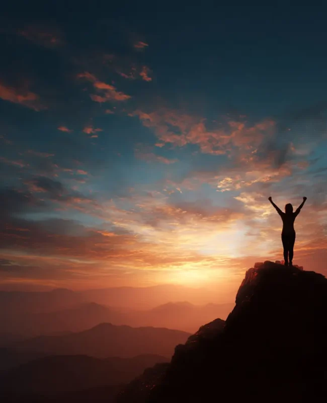 silueta-mulher-por do sol